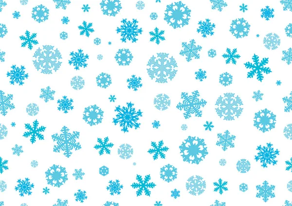 Seamless Pattern Snowflakes Christmas Background Vector Illustration — Stock Vector