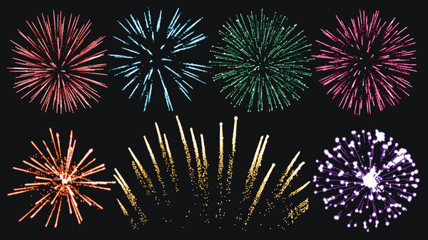 Изолированный вектор фейерверка
