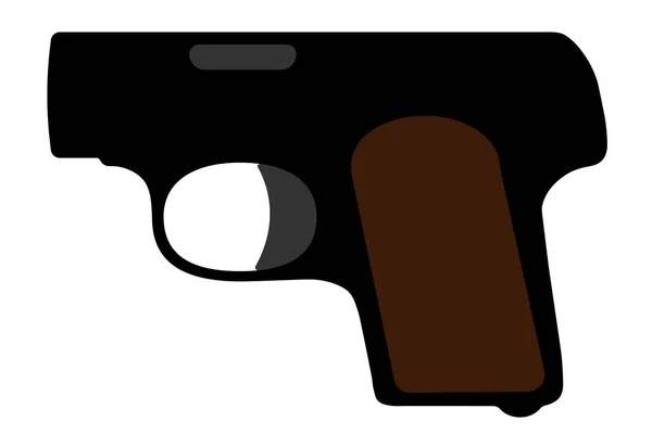 Mini Pistola Marrone Arma Silhouette Vettoriale Pistola — Vettoriale Stock