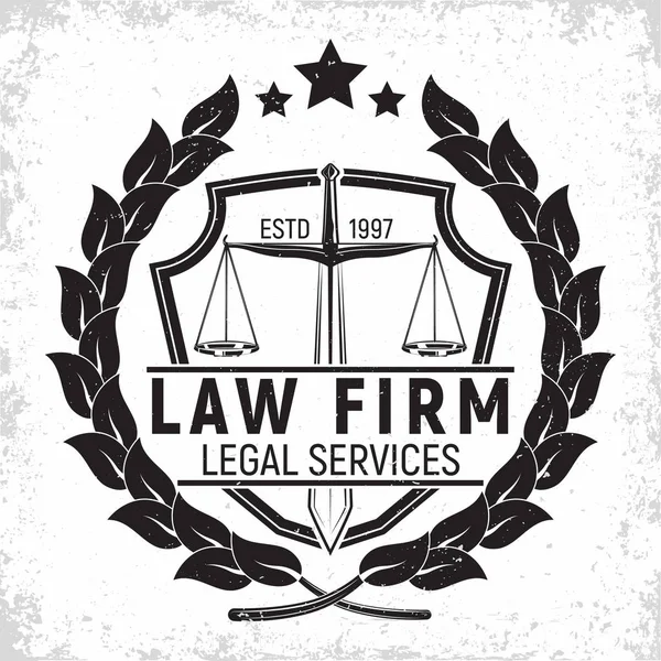 Law firm logo — Stock Vector