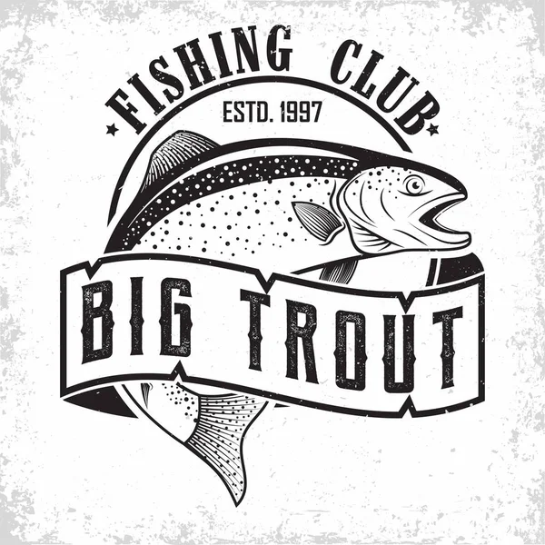 Balıkçılık kulübü logosu — Stok Vektör