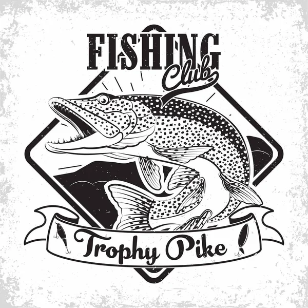 Logotipo do clube de pesca — Vetor de Stock