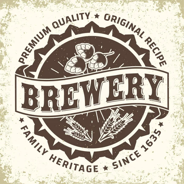 Craft beer emblem design — Stock vektor