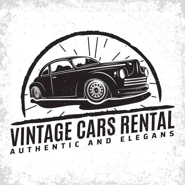 Vintage hot rod emblema design —  Vetores de Stock