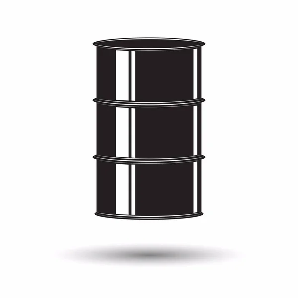 Icono de barril de gasolina monocromo — Vector de stock