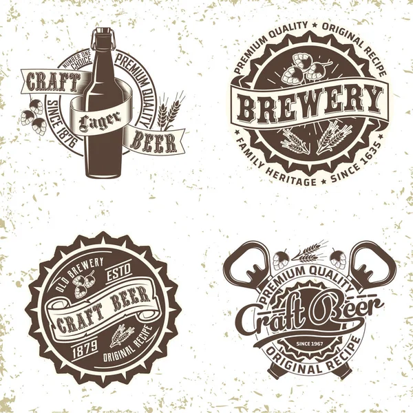 Vintage Brewery logo dizaynı, grange print stamp, Craft bira tipografi amblemi, t-shirt grafik yaratıcı tasarım, Vector