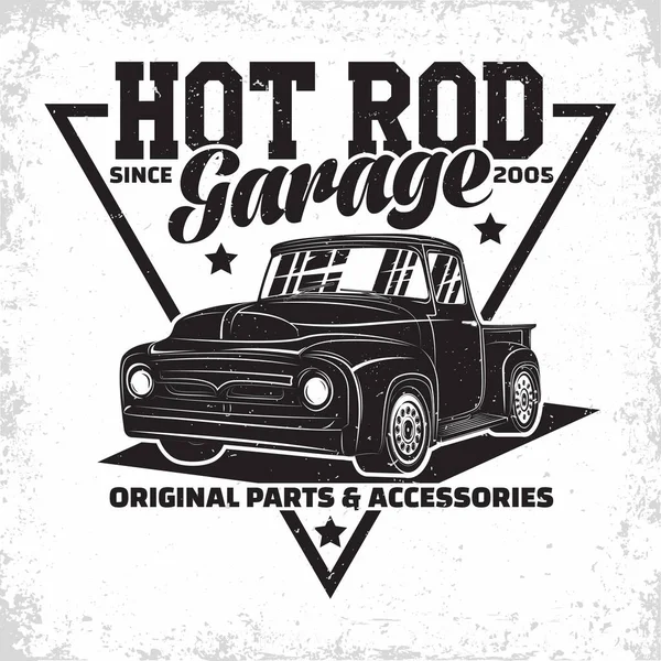 Emblème de garage voitures anciennes — Image vectorielle