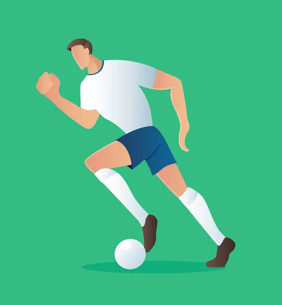 Fußball Action Spieler Fußball Spieler Vektor Illustration — Stockvektor