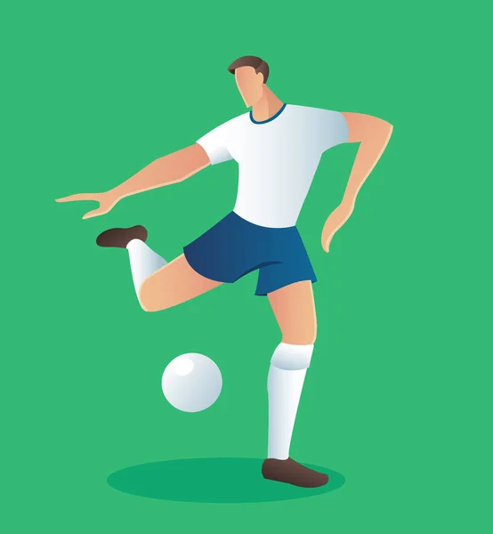 Fußball Action Spieler Fußball Spieler Vektor Illustration — Stockvektor