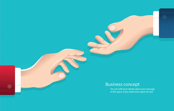 Hand Shake Businessmen Shaking Hands Background Skyline Concept Business Vector — Stock Vector