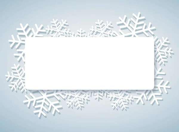 Bannière Flocon Neige Pour Toile Noël Concept Arrière Plan Vectoriel — Image vectorielle