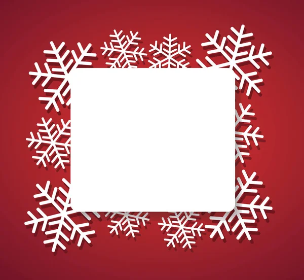 Banner Floco Neve Para Web Natal Conceito Fundo Vector Ilustração — Vetor de Stock