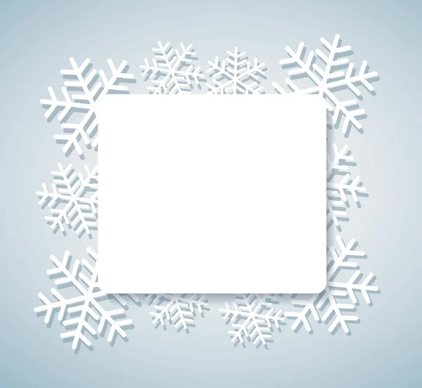 Banner Fiocco Neve Web Concetto Natale Illustrazione Vettoriale Sfondo Eps — Vettoriale Stock