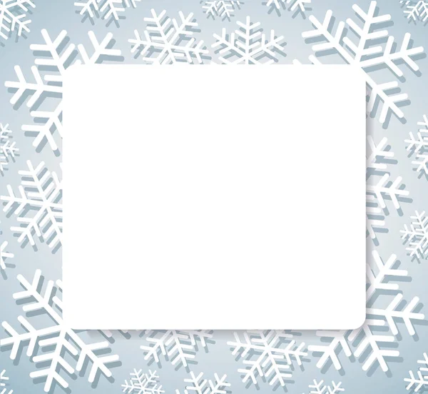 Banner Fiocco Neve Web Concetto Natale Illustrazione Vettoriale Sfondo Eps — Vettoriale Stock