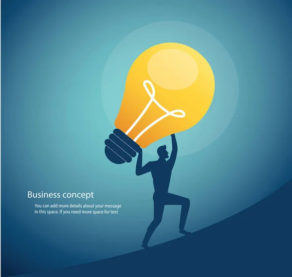 Επιχειρηματίας Που Μεταφέρουν Λάμπα Φωτός Έννοια Της Δημιουργικής Σκέψης Eps10 — Διανυσματικό Αρχείο