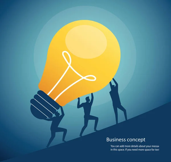 Businessman Carrying Light Bulb Concept Creative Thinking Vector Illustration Eps10 — Stock Vector