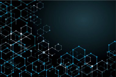 soyut altıgen arka plan ve yazma için yer