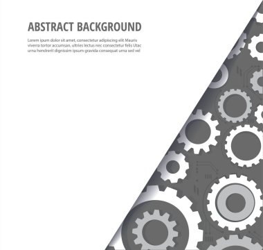 soyut beyaz dişliler dişli tekerlek arka plan vektör illüstrasyon Eps10