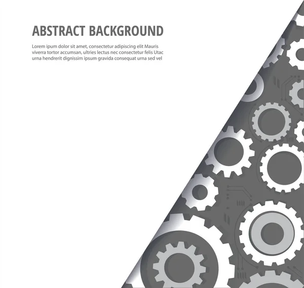 Abstrakt Vit Växlar Kugghjul Bakgrund Vektor Illustration Eps10 — Stock vektor