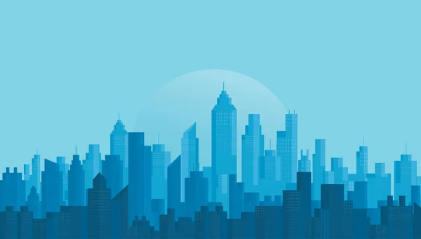 Nowoczesne Miasto Skyline Ilustracja Tło Wektor Eps10 — Wektor stockowy