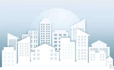 Modern Şehir Skyline arka planlar vektör illüstrasyon Eps10