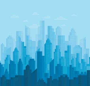 Modern Şehir Skyline arka planlar vektör illüstrasyon Eps10