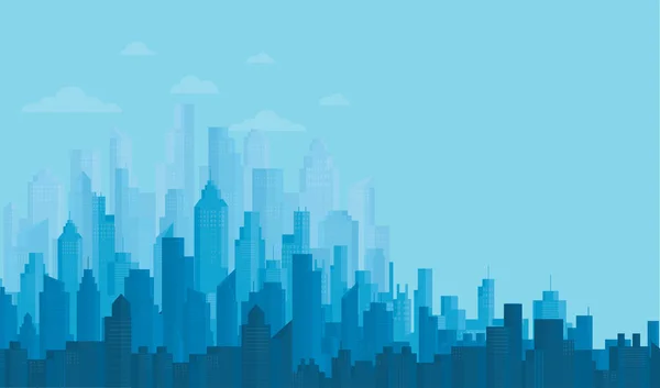 Moderne Stadt Skyline Hintergründe Vektor Illustration Eps10 — Stockvektor