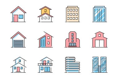 ev ve yapı çizgisi simgeleri ayarlandı