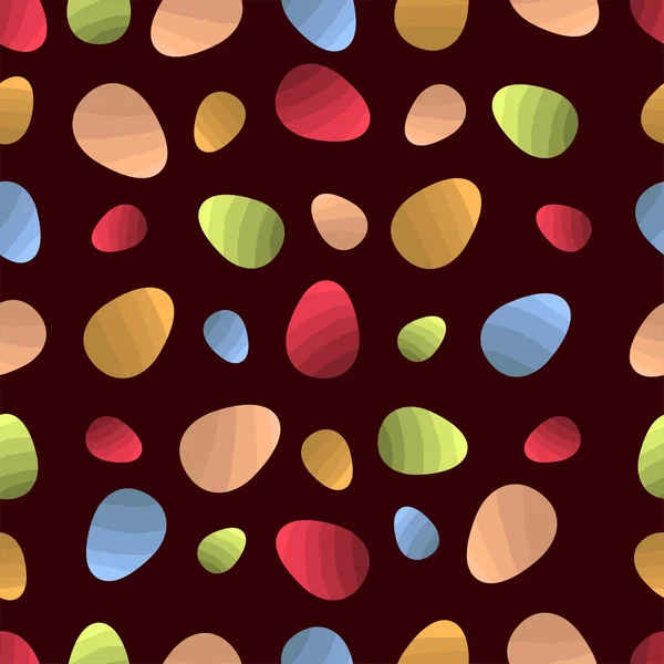 Koyu arka planda renkli yumurtaile dikişsiz desen