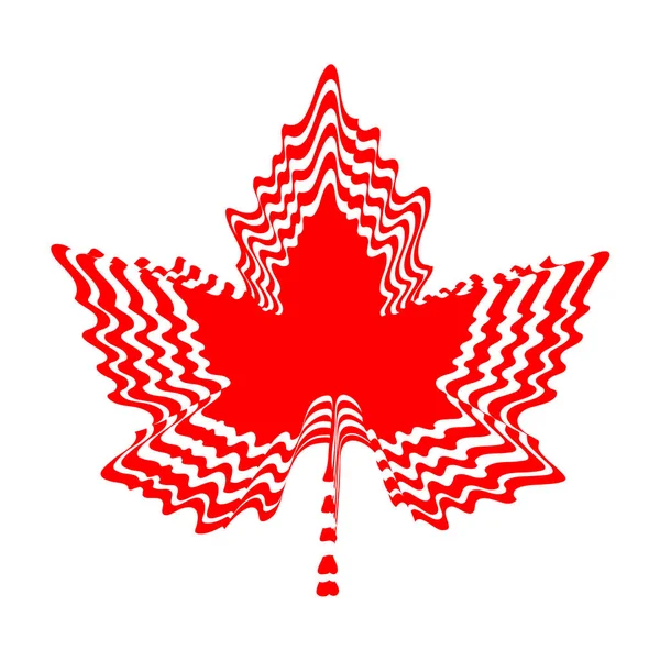 Kırmızı akçaağaç yaprağı - Dalgalı