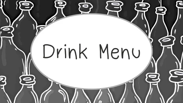 Векторный макет для меню напитков в стиле доски для бутылок — стоковый вектор