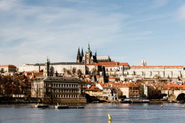 Çek Cumhuriyeti Praha şehirde Vltava nehri, Mala Strana ve Prazsky hrad kale