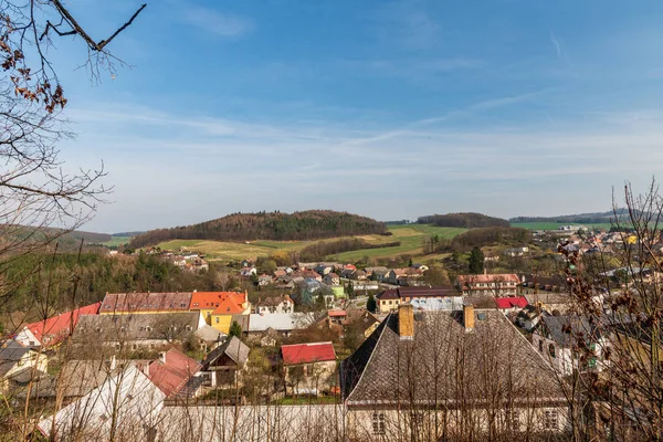Bouzov village with beatiful landscape scenery around in Czech republic — Stock Photo, Image