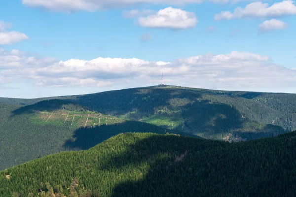 Praded Hill Rysi Skala Rock Formation Jeseníky Mountains Czech Republic — Stock fotografie