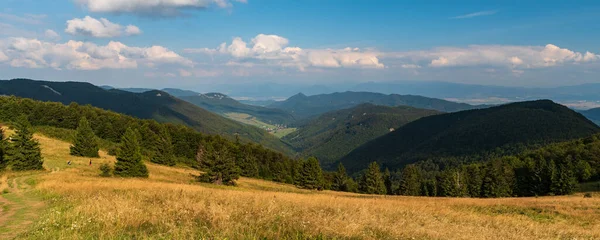 Vista Revan Hill Acima Fackovske Sedlo Mala Fatra Montanhas Eslováquia — Fotografia de Stock