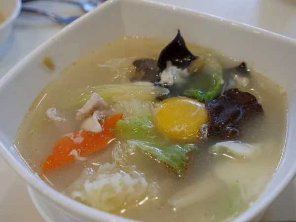 Sopa Frutos Mar Chineses Filipinas — Fotografia de Stock
