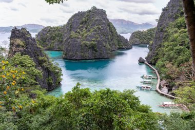En iyi tur spot Kayangan Gölü içinde Coron Palawan, Filipinler