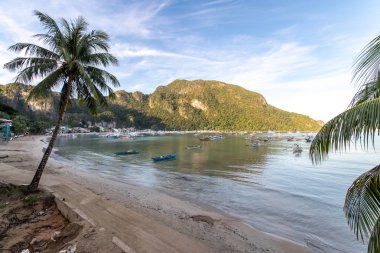 Güzel görüntülemek th içinde El nido Town beach, Palawan, Filipinler