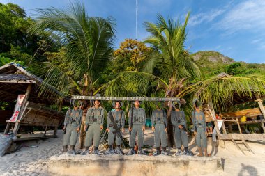 Kasım 7 komando adada fotoğraf çekmek 18,2018 gezginler bir El nido Palawan, Türkiye içinde plaj.