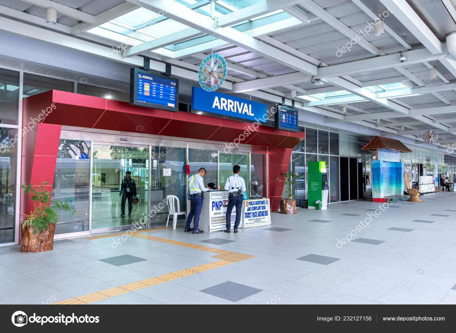 Nov 2018 Police Information Center Puerto Princesa Airport Arrival Gate Stock Editorial Photo C Bugking88 232127156