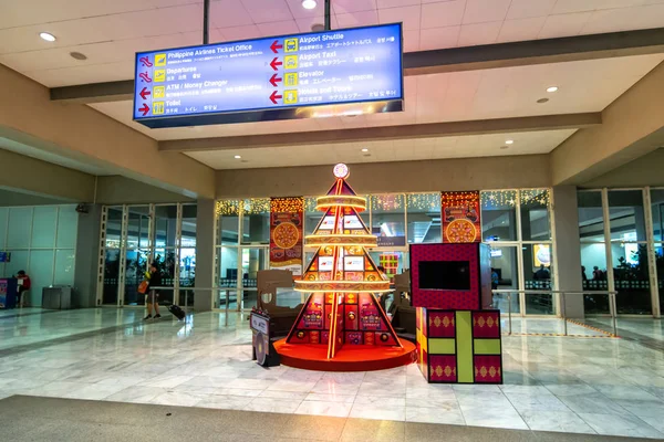 Nov 2018 Decoración Navideña Terminal Naia Del Aeropuerto Manila Metro —  Fotos de Stock