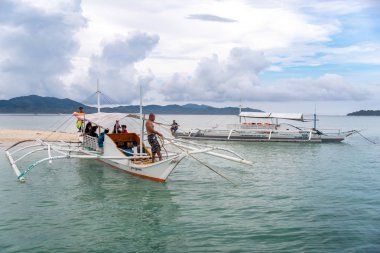 Aralık 23,2018 tekne deniz yıldızı ada, Palawan, Türkiye bağlantılı.