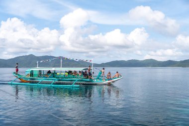 Aralık 23,2018 Bangka tekne bağlantı noktası Barton, Palawan, Türkiye bölgede Tur atlamalı içine taşıma