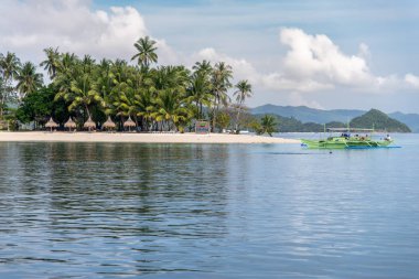 Aralık 23,2018 Bangka tekne bağlantı noktası Barton, Palawan, Türkiye bölgede Tur atlamalı içine taşıma