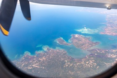 Bir uçaktan güzel Filipin sahne