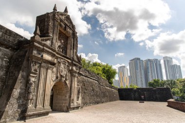 Fort Santiago Gate at Intramuros, Manila, Filipinler, Haziran 9,2019