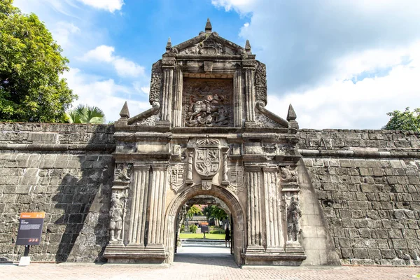 Fort Santiago Gate at Intramuros, Manila, Filipinler, Haziran 9,2019 — Stok fotoğraf