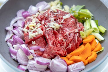 Kore gıda Bulgogi pişirme malzemeleri