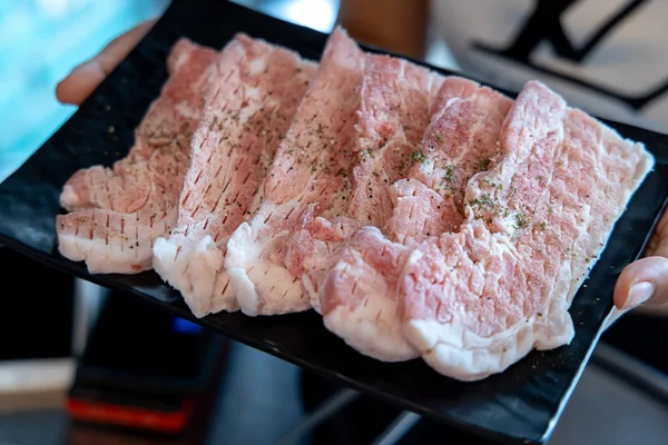 Coupe de porc de style coréen Samgyeopsal — Photo