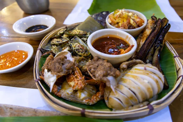 Philippines style grilled seafood — Stock Photo, Image